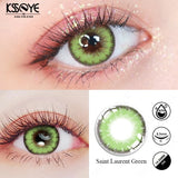 Qfdian 1 Pair Natural Colored Lenses for Eyes Blue Green Eyes Large Diameter14.5mm  Lens Gray Makeup Beauty Pupil Fast Shipping