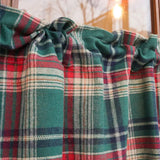 Qfdian Buffalo Plaid Check Curtains Blackout Rod Pocket Valances Checkered Window Drapes for Farmhouse Bedroom Living Room, 1 Panel