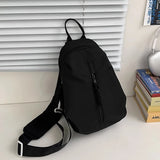 Qfdian 2025 New Women Trendy Casual Simple Shoulder Handbags Streetwear All Match Travel Crossbody Bag Y2k Aesthetic Solid Chest Bags
