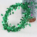 Qfdian  7.5m/8.2Yard Christmas Tree Decor Gold Silver Red Sparkly Star Wire Christmas Decorations Xmas Home Party Birthday Party Wedding