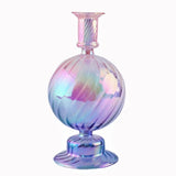 Qfdian 1pc Glass Vases Nordic Candlestick Wedding Decoration Christmas Decoration Candle Stick Holder Home Decor Flower Vase
