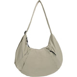 Qfdian High-capacity Solid Simple Shoulder Bags Men Women Nylon Casual Travel Hobo Bag Y2k Aesthetic Vintage Casual Handbags Crossbody