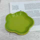 Qfdian Plum Blossom Small Plate 5.5Inches 14cm Rainbow Sauce Plate Flower Shaped Pet Gradual Spike Bone Plate Tableware Ceramic Dishs
