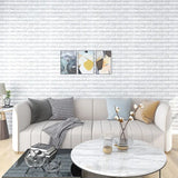 Qfdian  3D Soft Foam Self Adhesive Wallpaper PVC Waterproof For Home Decoration Peel and Stick 70CMx10M Home Decoration Essential