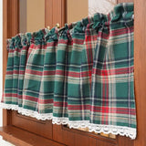 Qfdian Buffalo Plaid Check Curtains Blackout Rod Pocket Valances Checkered Window Drapes for Farmhouse Bedroom Living Room, 1 Panel