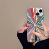 Qfdian Colorful Rainbow Stars Glitter Phone Case For iPhone 15 16 Pro Max 14 13 11 12 15 Plus IMD Silicone Shockproof Back Cover Shell