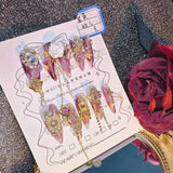 Qfdian 10Pcs High Quality Handmade Press on Nails Purple Jade Noble Elegant Luxurious Flower God Niche Style Spicy Drill  Decoration