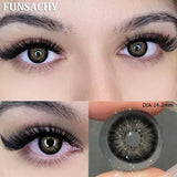 Qfdian  1 Pair Color Contact Lenses for Eyes Green Colored Lense Natural Eyes Contact Fashion Lenses Yearly Beauty Makeup Lens