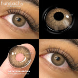 Qfdian  1 pair Gray Colorcon Contact Lenses for Eyes Beautiful Lenses Cosmetics Pupil Blue Lens Big Eyes Contacts Lens Yearly