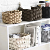 Qfdian  Woven Basket Cotton Rope Storage  Sundries Clothing Cosmetic Organizer Book Toy Desktop Storages Nordic Style Home Decor