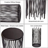 Qfdian  A set of three metal wire willow candle holders, 8/10/12 inches, used for wedding center, Halloween, and Christmas decoration