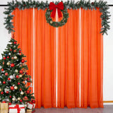 Qfdian  6 Panels-2.42ft×8ft Yellow Chiffon Sheer Backdrop Curtains for Parties Baby Shower Wedding Birthday Party Backdrop Stand