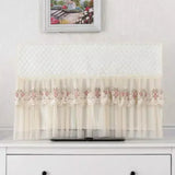 Qfdian  European Style Dustproof and Heat Dissipation TV Cover LCD TV Quilted Cotton Cover Lace Lace Fashionable TV Dust Covers