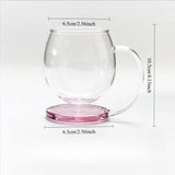 Qfdian  Creative Suspended Glass Espresso Cup Household Drinkware Tea Cup with Handle Heat-resistant Water Drinking Cup Coffee Mug Gifts