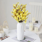 Qfdian Cherry Blossoms Artificial Flowers Baby's Breath Gypsophila Fake Flowers DIY Wedding Home Vase Decoration Faux Flowers Branch