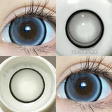 Qfdian  2PCS/Pair Pearl Series Color Contact Lenses For Big Eyes Beauty Blue Makeup Lens 14.5mm Purple Pupils Cute Black Lens