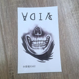 Qfdian 4pc/Lot Dark Back Hand Waterproof Temporary Fake Tattoo Male Prajna Cool Eye Art Personality Neck Half Arm Star Tattoo Stickers