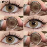 Qfdian  NEW Color Contact Beauty Blue Colorcon Natual Black Lens Big Eyes Cosmetic Red Lenses Colorcon Beauty Brown Soft Pupils