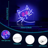 Qfdian  Cat Neon Sign USB LED Neon Light for Man Cave Room Home Party Birthday Beer Decoration Lamp Gift Night Light