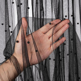 Qfdian White Pearl Tulle Fabric Sheer Mesh Fabric Bridal Veil Wedding Table Decorations for Wedding Sewing DIY Crafts Gowns Crafts