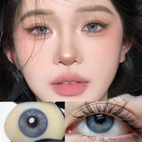 Qfdian 1 Pair High Quality Color Contact Lenses with Diopter Myopia Eyes graduated color Beauty Pupil Makeup Yearly