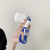 Qfdian Klein Blue Snow White Solid Color block Silicone Earphone Case For AirPods pro 2 Bluetooth Charging Box Cover For AirPods 2 3 4