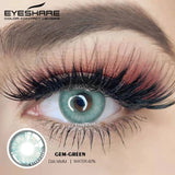 Qfdian 2pcs Natural Color Contact Lenses for Eyes GEMSTONE Series Soft Color Contact Lenses Beauty Makeup Yearly Color Lenses