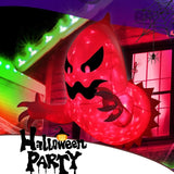 Qfdian  1PC Halloween Inflatable Corpse Ghost Isolation Tape Rotating Flame Light for Outdoor Horror Party Scene Decor