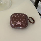 Qfdian Lovely Brown Star Wireless Bluetooth Earphone Case for Apple AirPods 1 2 3 4 Pro 2 Charge Box Shell With Pink Chain Pendant