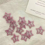 Qfdian  Colorful Star BB Trendy Hair Clips Shiny Cute Fashion Y2k Hair Accessories Barrette Women Simple Kawaii BB Clip Hair Volume Clip