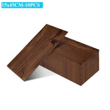 Qfdian  10Pcs 40x15cm PVC Floor Stickers Self-adhesive  Waterproof Thickened Wood Grain Floor  Foam  Living Room