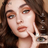 Qfdian  NEW Colored Contact Lenses Natual Pupils Gray Contacts Lenses Green Pupils Women Makeup Blue Pupils Cosmetic Black Lenses