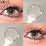 Qfdian  Color Contact Lenses Black Lens For Eye Cosmetic Woman accesories Blue Eyes Contact Makeup Beauty Colorcon Water Light