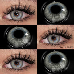 AMARA Gray Lenses 1 Pair Colored Contact Lenses for Eyes for Dark Eyes Natural Eye Contact Fashion Lenses 14/14.2/14.5mm