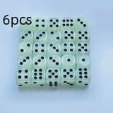 Qfdian  6-piece Glow-in-the-dark Dice Set for Club Party and Home Games
