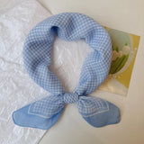 Qfdian  Printed fresh and sweet childlike style small square scarf for women spring and autumn new neck scarf sun protection scarf