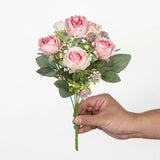 Qfdian  1 pc Artificial Flowers Silk Rose Bouquet Garden Home Room Table Wedding Bridal Bouquet Yard Outdoor Decora Diy Gifts Hot Sales