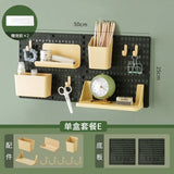 Qfdian Wall Mounted Hole Board Wall Shelf  Storage Rack for Remote Control DIY Display Wall Organizer Home Storage Board