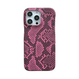 Qfdian Fashion Chic Snake Skin Texture Leather Phone Case For iPhone16 15 14 13 Pro Max Soft Silicone Back Cover
