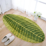 Qfdian  Banana Leaf Bath Mat Super Soft Absorbent Bath Carpet Anti-slip Floor Mat Door Entrance Decorative Door Mat Kitchen Mat