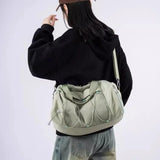 Qfdian  High-capacity All Match Fashion Shoulder Bag Y2k Aesthetic Fashion Women Gym Bags Korean Chic Casual Travel Handbags Crossbody