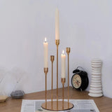 Qfdian  5 Heads/Single Head Set/Metal Candle Holders Candle Holders Wedding Table Centerpieces Standing Candle Holders Candle Holders Ho