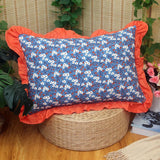Qfdian  New Cotton Plain Pillowcase Soft and Skin Friendly Fashionable Countryside Style Quilted Fabric Pillowcase Printed Cushion Cover