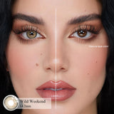 Qfdian 1 Pair Colored Pupils for Eyes Cosmetic Green Eye Lenses Color Gray Lenses for Woman Fast Delivery Cheap Eye Contacts