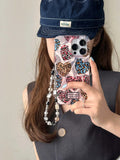 Qfdian Love leopard print water-ripple phone case for 13 iphone 15 13pro 15pro 14 pro max 12promax 14pro 14promax 12 protect cover