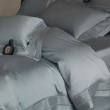 Qfdian 4Pcs Luxury Embroidery 1000TC Lyocell Eucalyptus Fiber Soft Silky Bedding Set Duvet Cover Set Bed Sheet/Fitted Sheet Pillowcases
