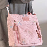 Qfdian  Luxury Design All Match Chic Bow Crossbody Bags Sweet Y2k Aesthetic Pleated Women's Handbags Casual Kawaii Shoulder Underarm Bag