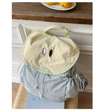 Japanese Letter Embroidery Schoolbags Y2k Aesthetic Student Casual Travel Backpacks Contrast Color Sweet Kawaii Bags for Women