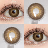 Qfdian NEW 1Pair Natural Colored Contact Lenses For Eyes Beauty pupillents Grey Pupils Brown Contacts New Cosmetic Eyes Makeup