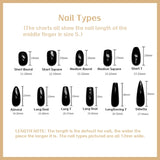 Qfdian Handmade Wearable Press On Nails Y2k Fairy Medium Almond Fake Nails Light Luxury Charms Fake Nails Manicure Ballerina Detachable